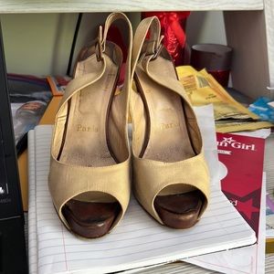 Christian louboutin size 38 peep toe pump